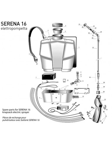  Ψεκαστήρας Ηλεκτρικός Serena 16 10 λιτ.