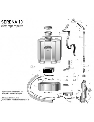  Ψεκαστήρας Ηλεκτρικός Serena 16 10 λιτ.