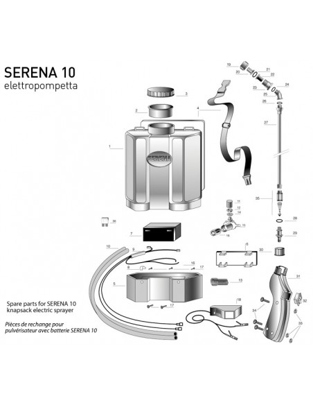  Ψεκαστήρας Ηλεκτρικός Serena 16 10 λιτ.