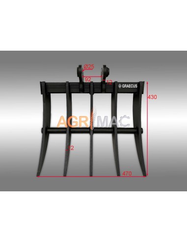 Τσουγκράνα για εκσκαφέα EB07