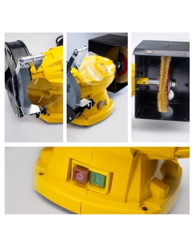 ΔΙΔΥΜΟΣ ΤΡΟΧΟΣ Φ150mm , 350W ΜΕ ΒΟΥΡΤΣΑ